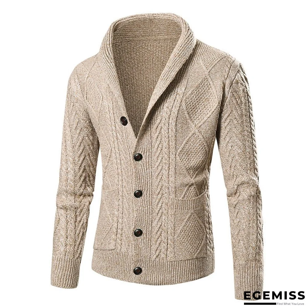 Men's Twisted Blossom Shirt Knitted Coat | EGEMISS