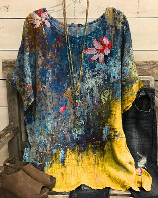 Women's Floral Pattern Top