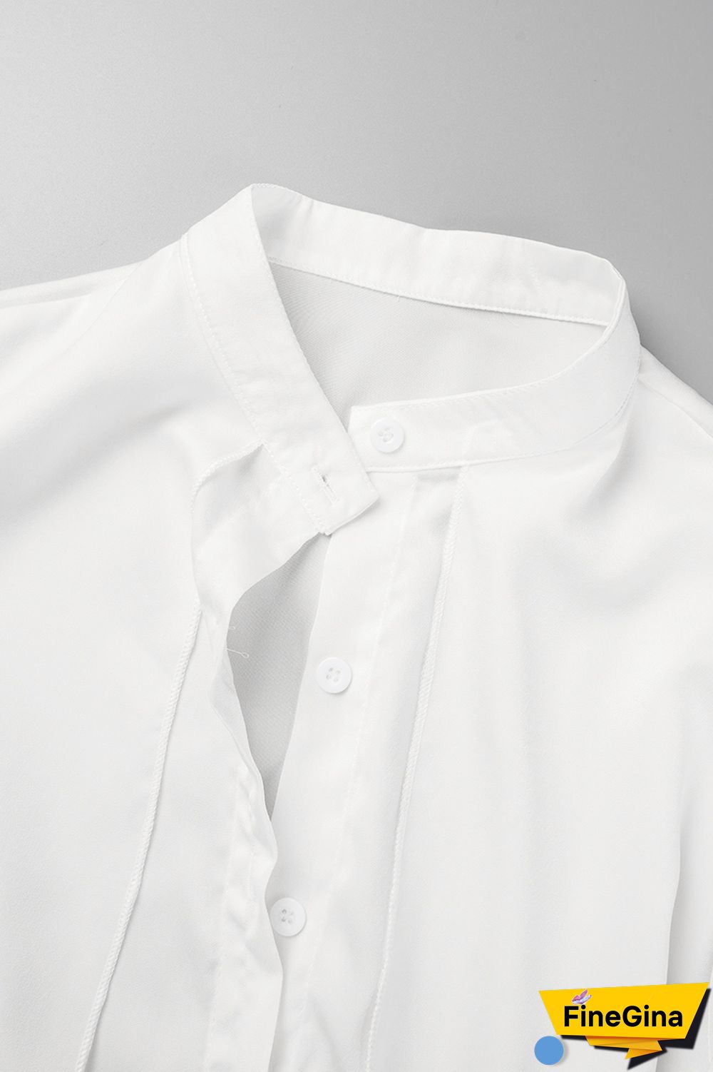 Burgundy Casual Solid Patchwork Shirt Collar Tops