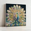 (Pre-Framed)Peacock-Special Shape Diamond Painting Kit(25x25cm)