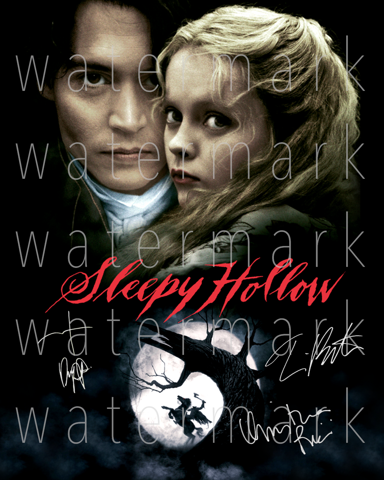 Sleepy Hollow Tim Burton Depp signed 8x10 Photo Poster painting poster autograph RP reprint