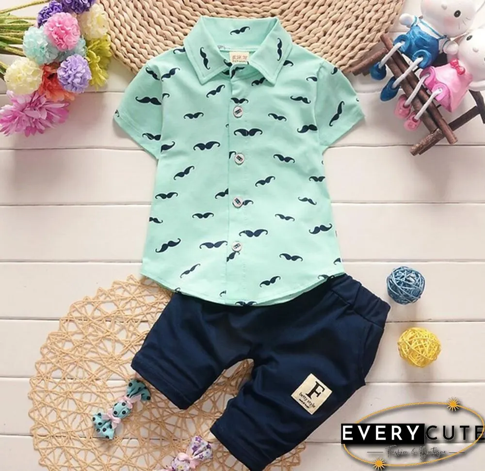 2pc set baby clothes summer short sleeve shirtshort pants kids boys outfits gentlemans