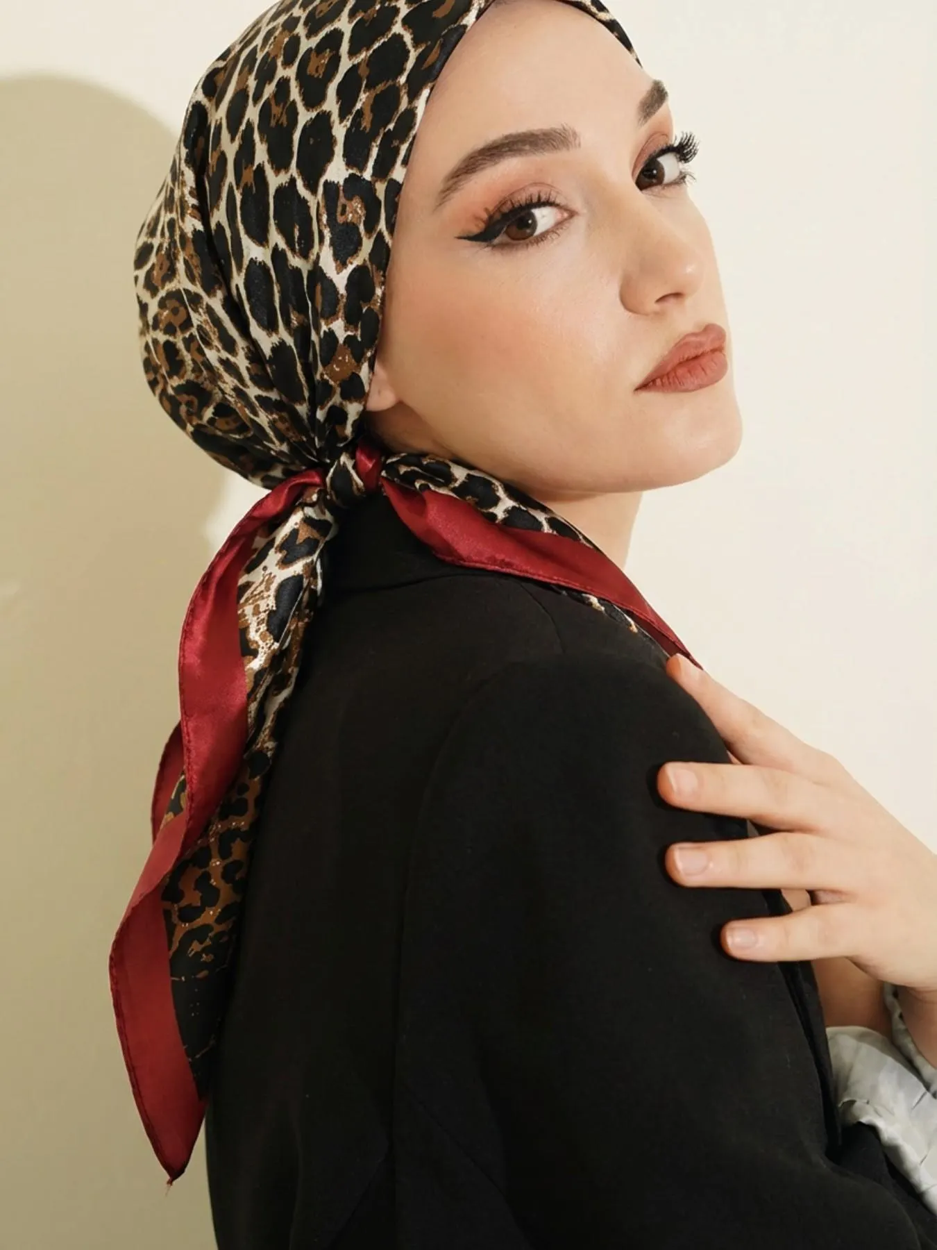 Women's Square Hijab Scarf, Color Block Print Turban, Chemotherapy Sleep Cap, Elastic Head Wrap, Daily Wear, Muslim Accessories Women's Square Hijab Scarf, Color Block Print Turban, Chemotherapy Sleep Cap, Elastic Head Wrap, Daily Wear, Muslim Accessories