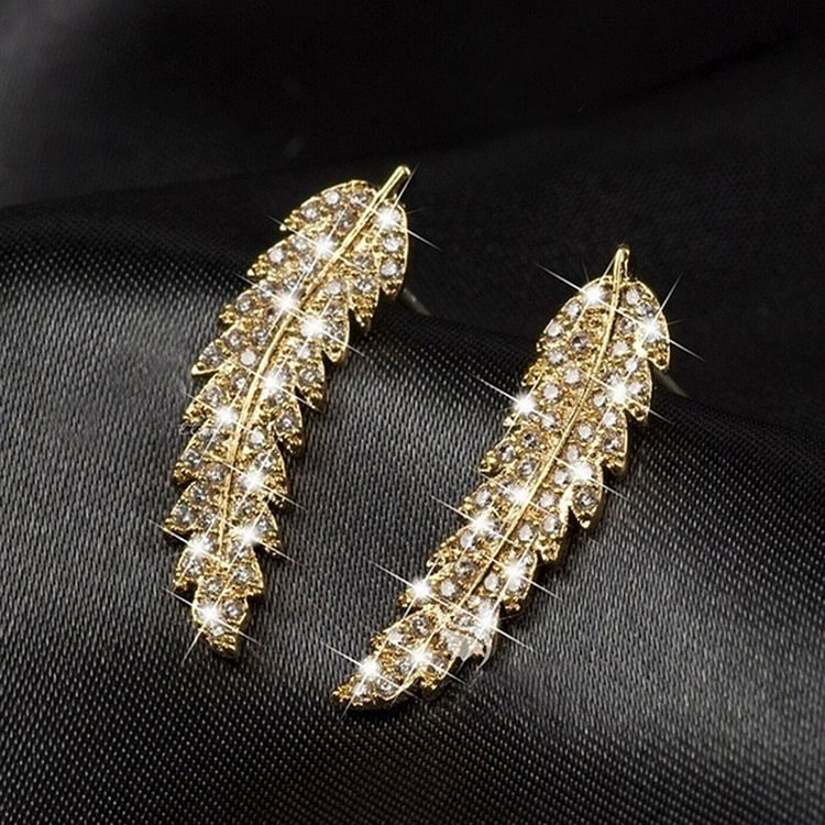Fashion Silver Plating Leaf Earrings