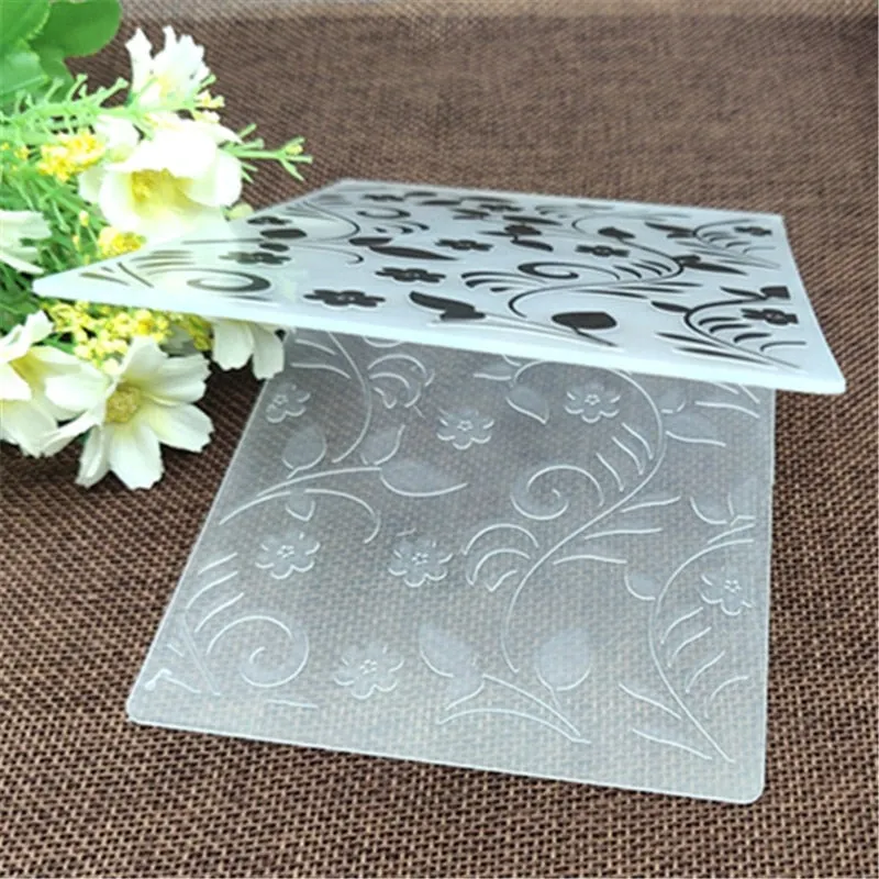 Flower print DIY Plastic Embossing Folders for DIY Scrapbooking Paper Craft/Card Making Decoration Supplies