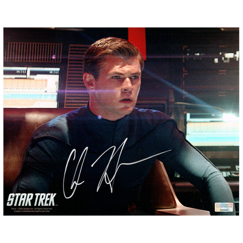 Chris Hemsworth Autographed Star Trek George Kirk 8x10 Photo Poster painting