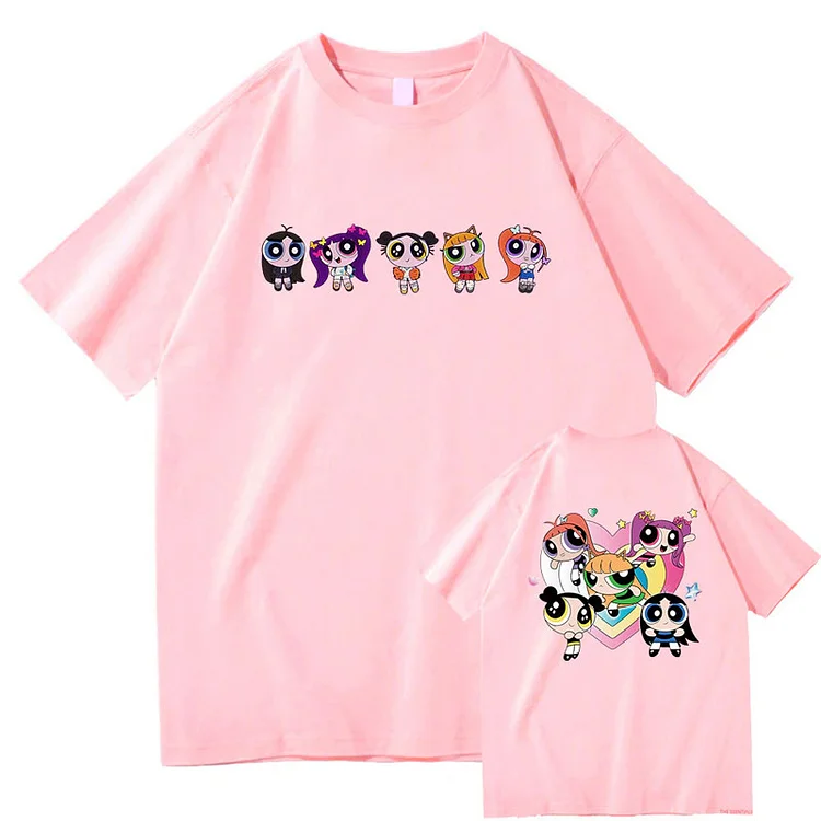 NewJeans POP-UP STORE THE POWERPUFF GIRLS Cute T-shirt