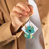 5PCS DIY Diamond Painting Double Sided Colorful Dinosaur Keychain Kit