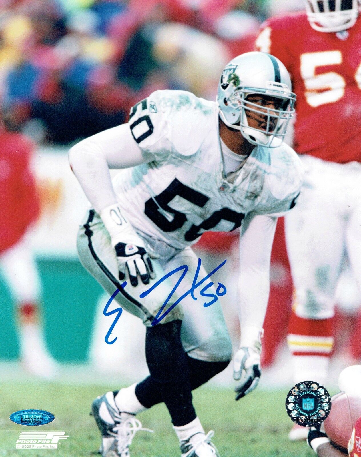 Eric Barton Signed Oakland Raiders Authentic Autographed 8x10 Photo Poster painting TRISTAR