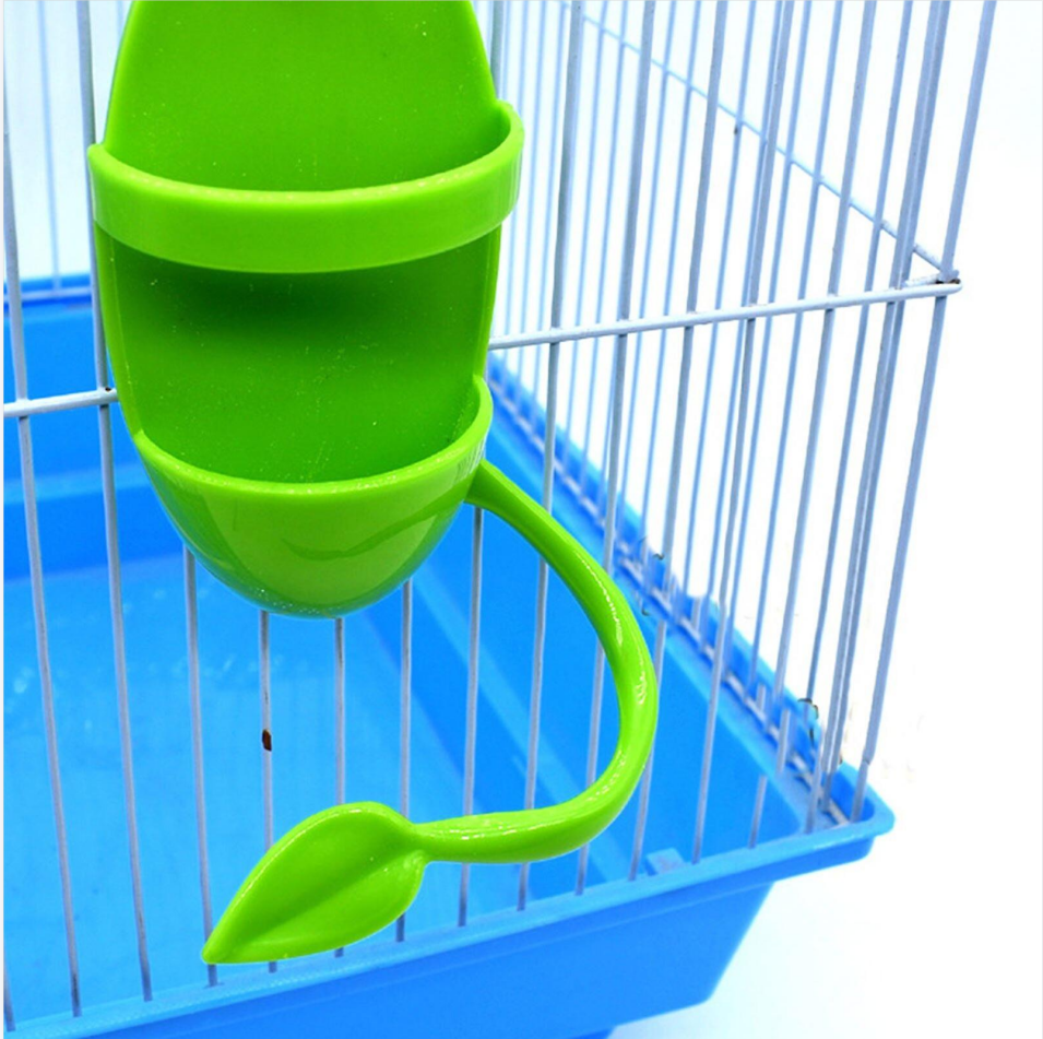 Parrot Feeder With Standing Rack Fruit Holder Plastic Hanging