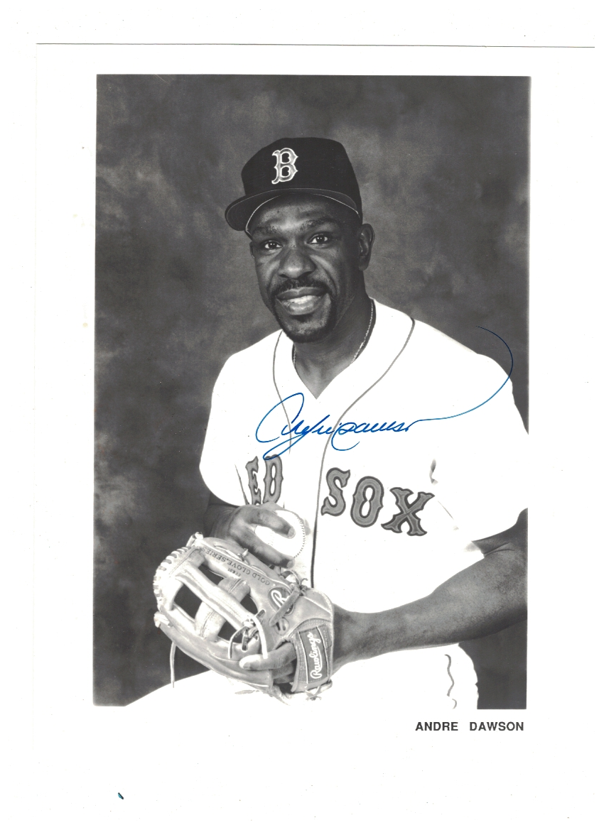 Andre Dawson Boston Red Sox Signed 8x10 Photo Poster painting W/Our COA