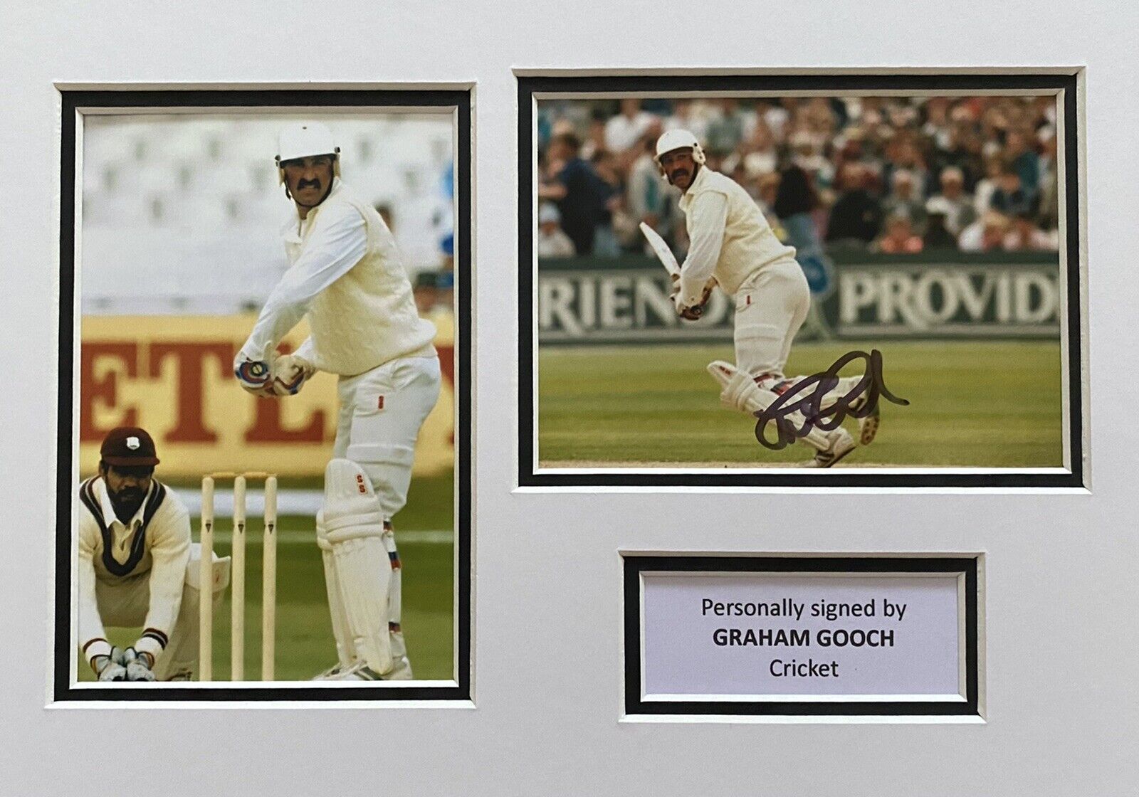 Graham Gooch Hand Signed Cricket Photo Poster painting In A4 Mount Display