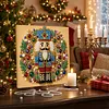 Christmas Soldier Wreath Framed Pearl Painting Kit 25x25cm for Adults