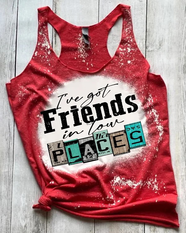 I've Got Friends In Low Places Bleached Tank