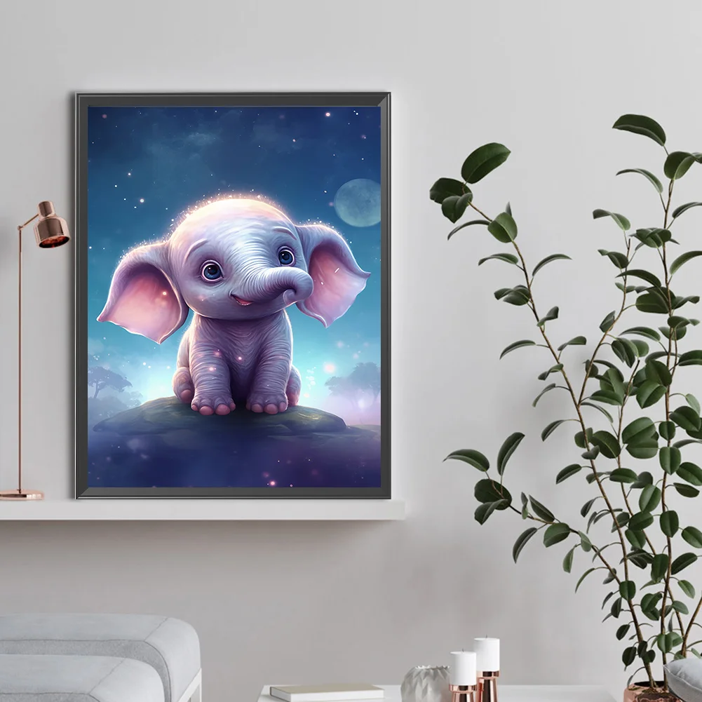 Diamond Painting - Full Round Drill - Elephant(Canvas|30*40cm)