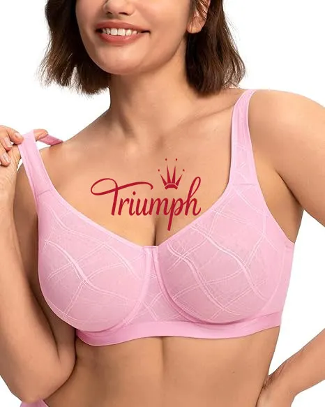 Triumph - (4 buc.) Sutien jacquard pentru femei cu cupe largi și &icirc;ntăritură