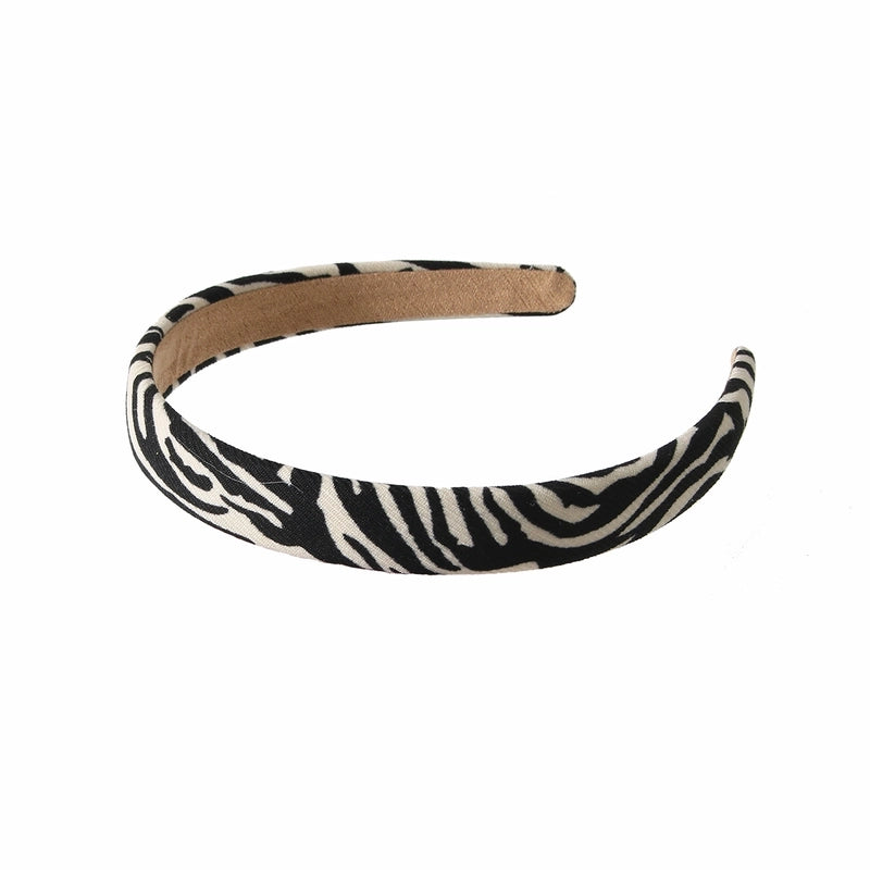 Guanyang Zebra Print Leopard Print Headband Retro Sponge Face Washing Pressure Hairband Simple Fashion Headband Hair Accessories