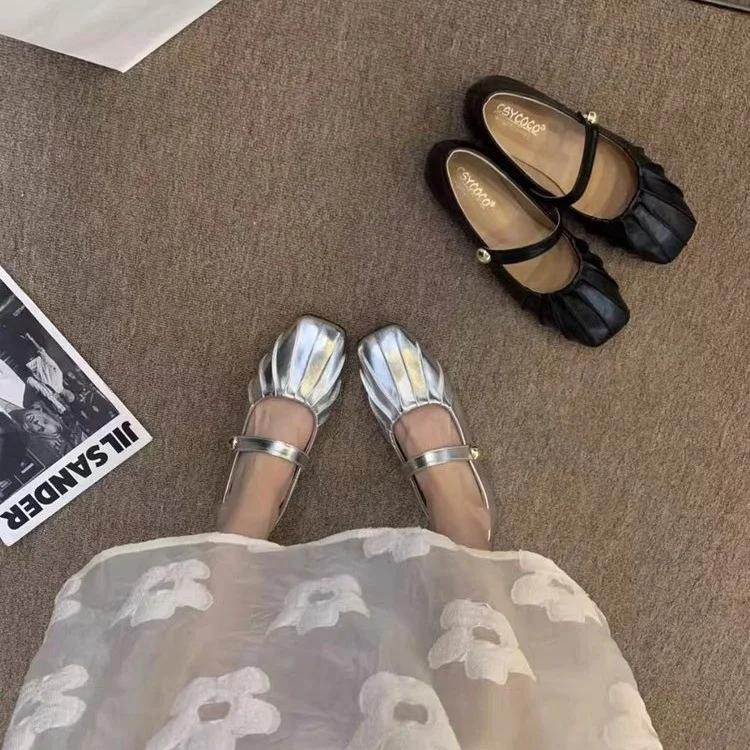 Yyvonne Jane Women's Shoes 2024 New Summer Evening Breeze Gentle Pregnant Women's Sandals Flat Shoes With Skirt And Small Leather Shoes