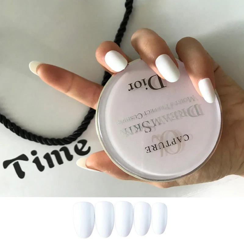 24pcs/set faux nails Accessories for women matte Pink False Nail with glue solid Color Short Square full cover press on nails-Nail Inspo