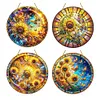Pendentif tournesol paillet&eacute;-simple c&ocirc;t&eacute; perceuse-diamant