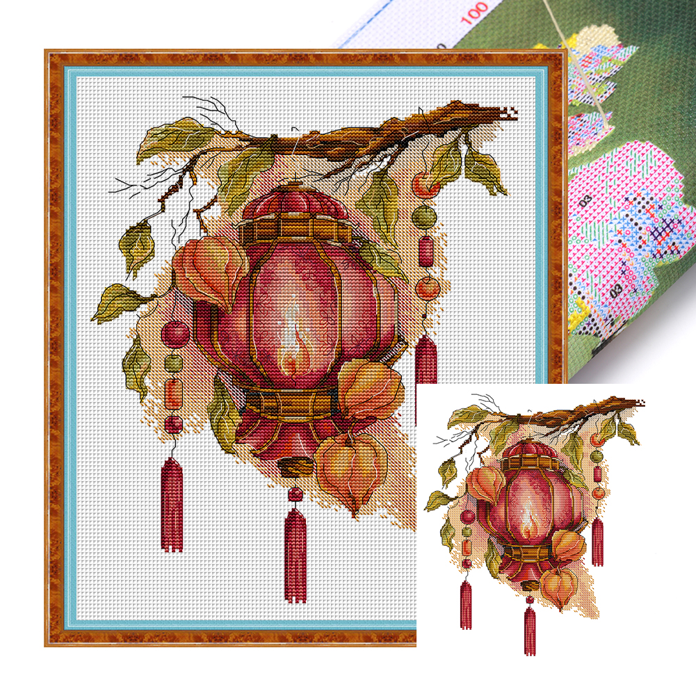 Fiery Autumn Partial 14CT Pre-stamped Canvas(31*36cm) Cross Stitch