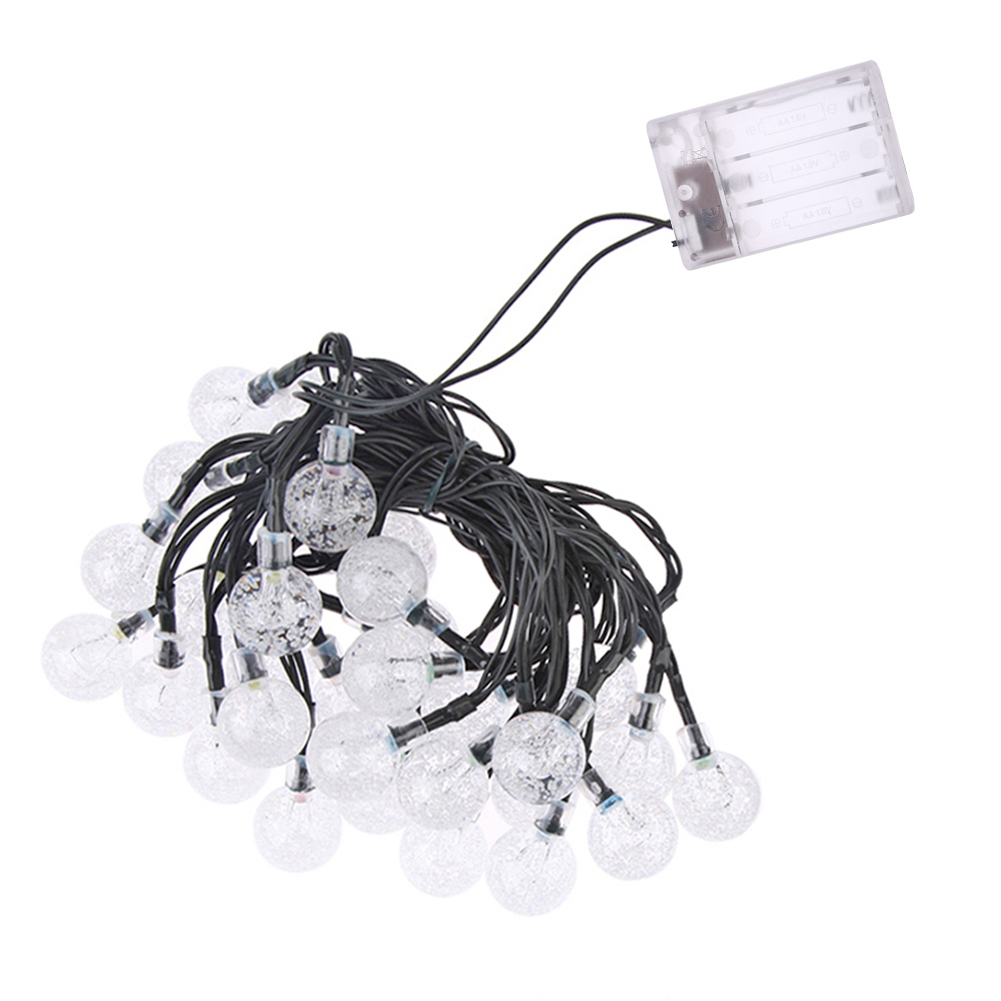 

LED Crystal Ball String Light Fairy Bubble Ball Battery Lamp Festival Decor, Colored light+2m, 501 Original