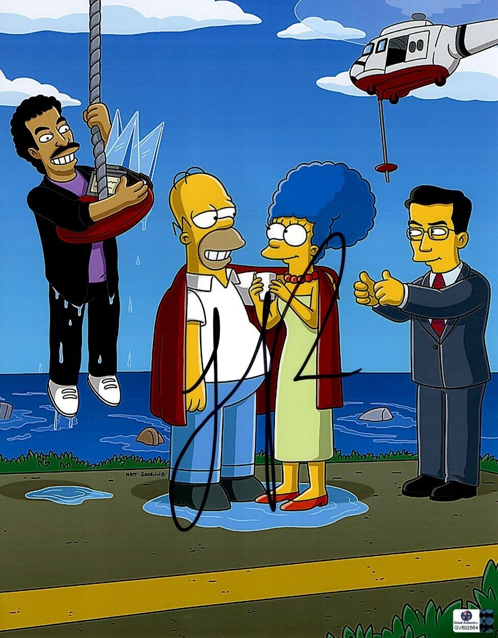 Lionel Richie Signed Autographed 11X14 Photo Poster painting The Simpsons GV892864