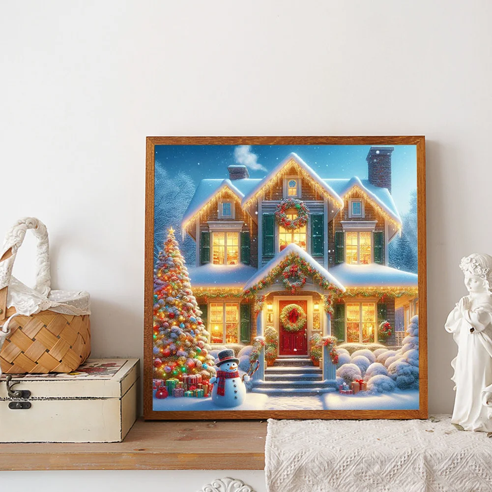 Diamond Painting - Full Round Drill - Christmas House(Canvas|30*30cm)