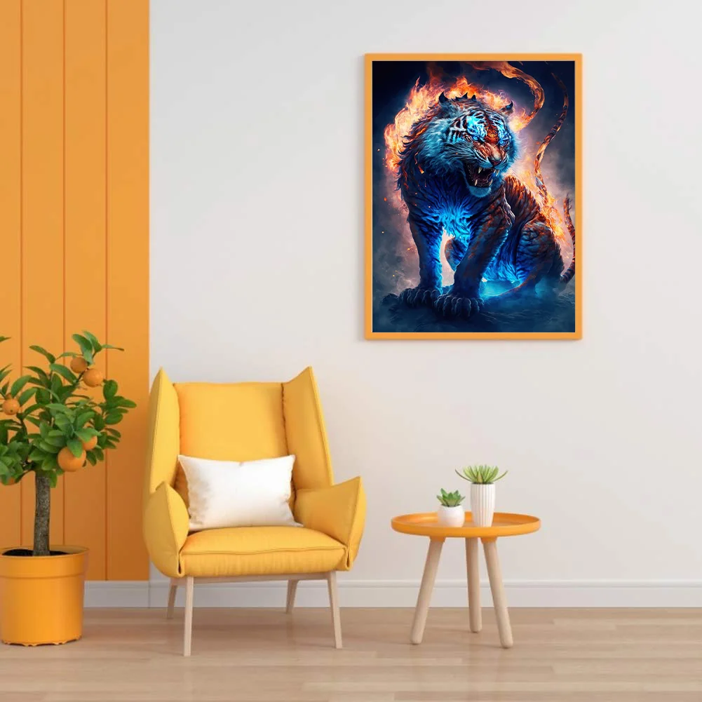 Diamond Painting - Full Round Drill - Tiger(30*40cm)