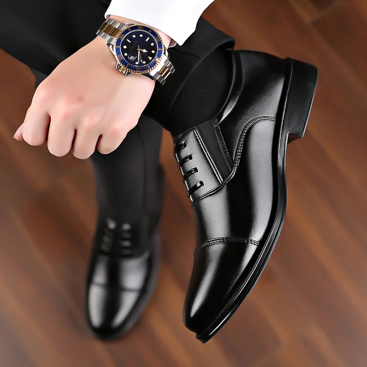 chaussures en cuir décontractées faites à la main pour hommes