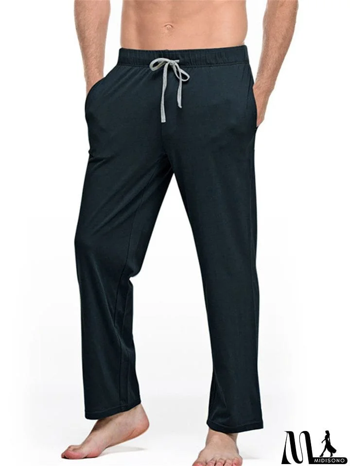 MidiSono - Men's Spring Autumn Cotton Soothing Home Sports Trousers