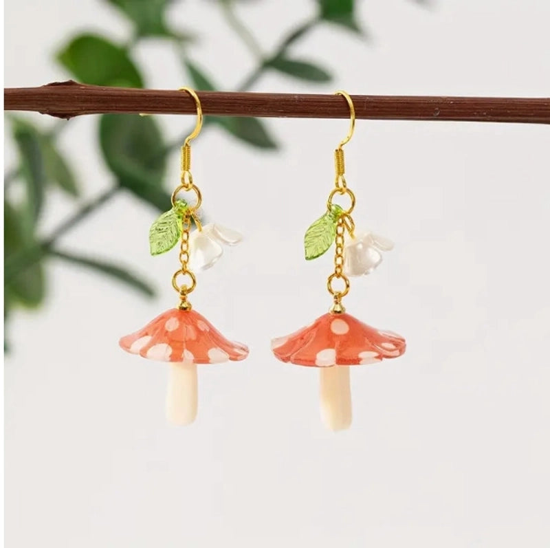 Popular Flower Earrings Chinese Advanced Color Creative Ear Hook Fresh Sweet Vitality Plant Pendant Jewelry