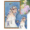 Masked Girl Full Stamped Cross Stitch 11CT 3-Strand 40x70cm