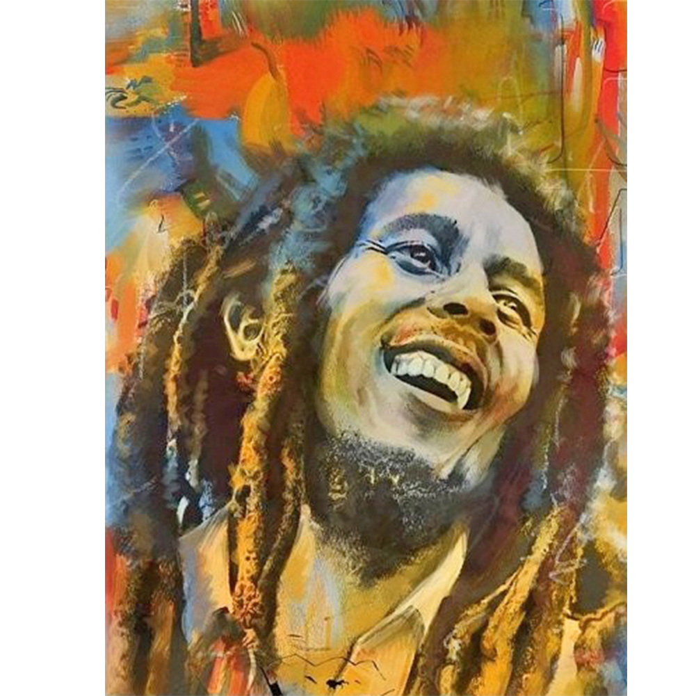 

30*40CM - Round Drill Diamond Painting - Grin Man, 501 Original