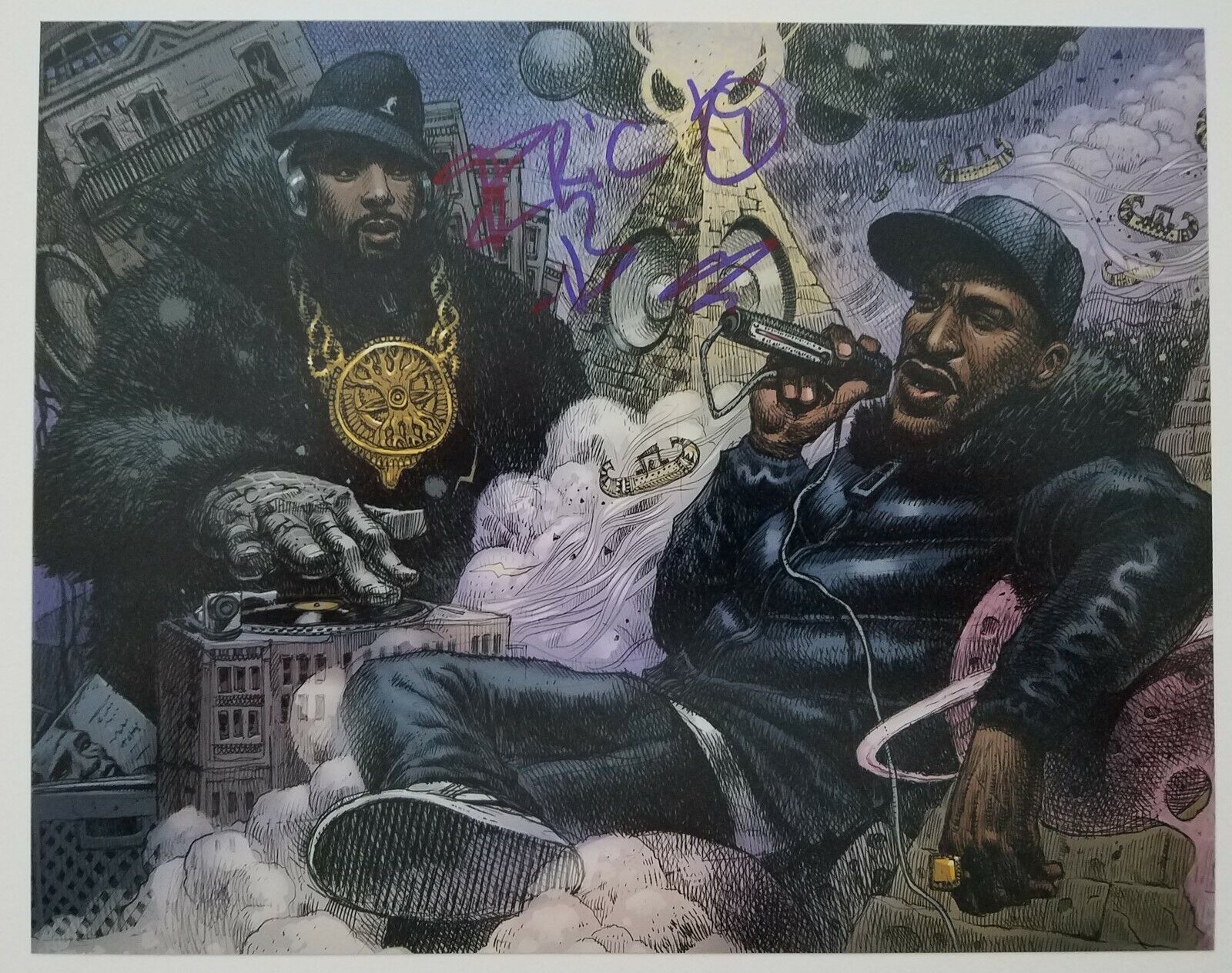 Eric B Signed 8x10 Photo Poster painting Hip Hop Rap Rapper LEGEND Paid In Full Rakim RAD