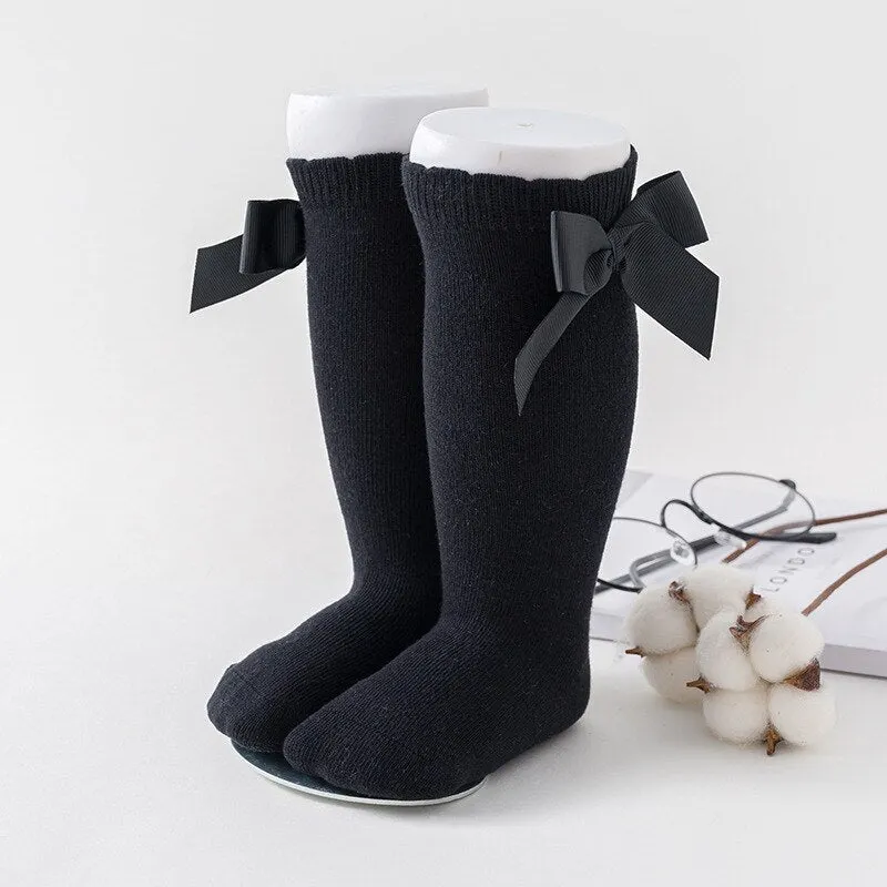 Bear Leader Baby Girls Socks 2022 New Fashion Autumn Winter Toddler Bowtie Socks Kids Casual Baby Clothing Infant Accessories