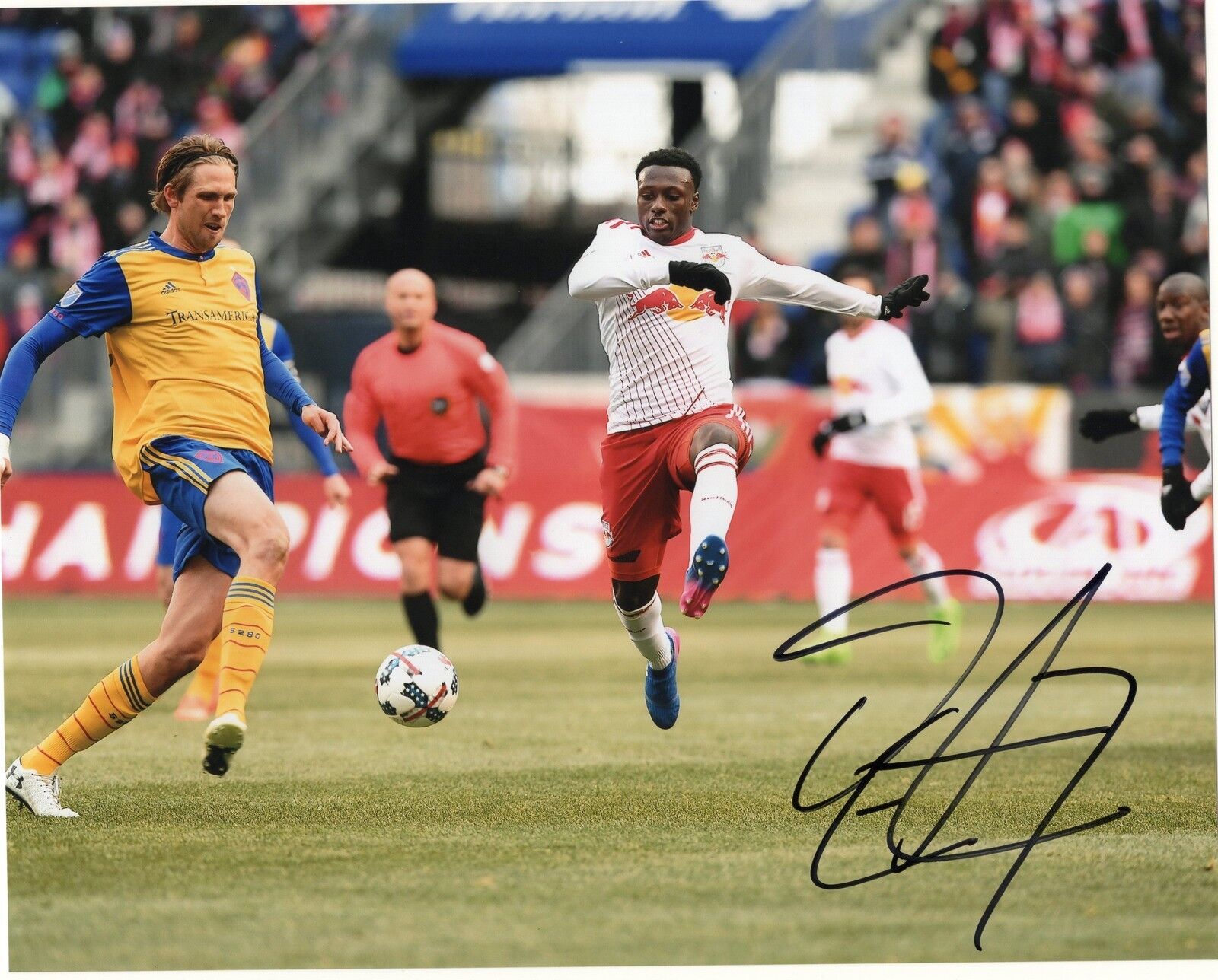 Derrick Etienne Jr. signed 8x10 Photo Poster painting w/COA New York Red Bulls MLS Soccer #1