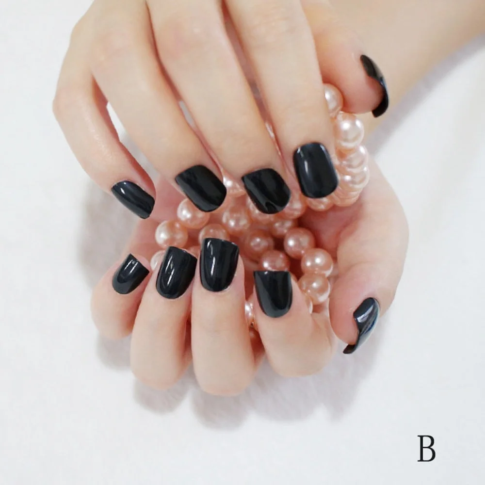 Pure Light Pink Artificial Nails Candy Short Full Cover Tips Easy DIY Acrylic False Nail Manicure Accessories Salon Product F28-Nail Inspo