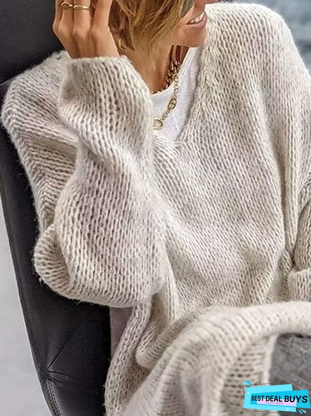 Cotton Blends Casual Sweater