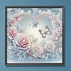 Fleur papillon-peinture sp&eacute;ciale partielle diamant-30*30cm