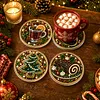 [Upgrade]4Pcs Acrylic Special Shape Xmas DIY Waterproof Diamond Painting Coaster Kit