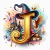 Diamond Painting -DIY Full Square Drill Harry Potter Letter J(35x35cm)