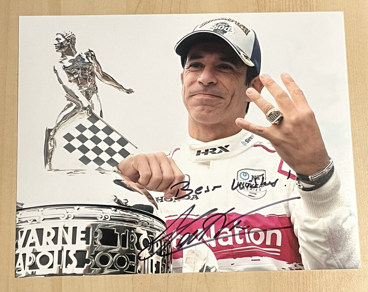 HELIO CASTRONEVES HAND SIGNED 8x10 Photo Poster painting AUTOGRAPHED INDY CAR RACING LEGEND COA