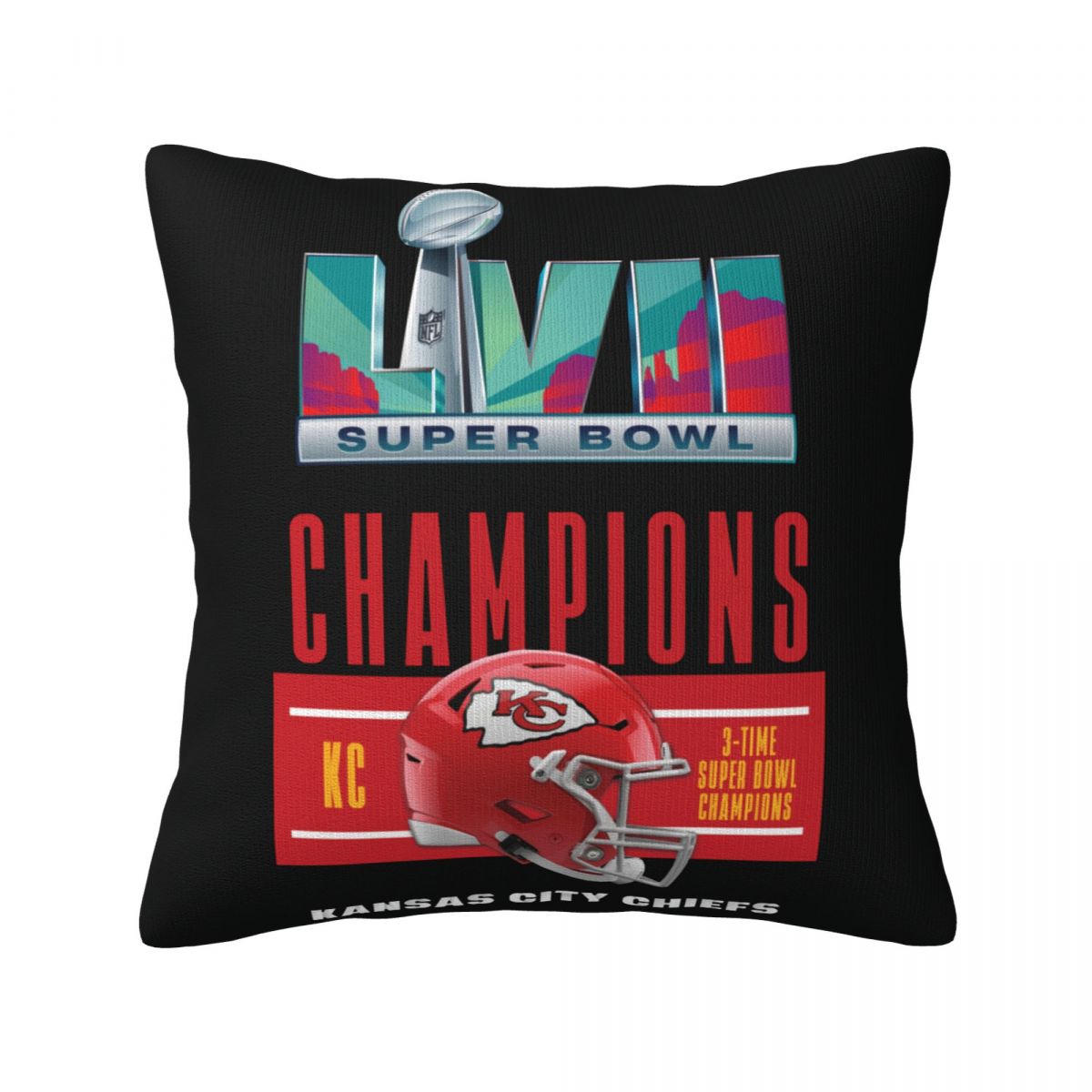 Kansas City Chiefs Super Bowl LVII Champions Victory Decorative Throw Pillow