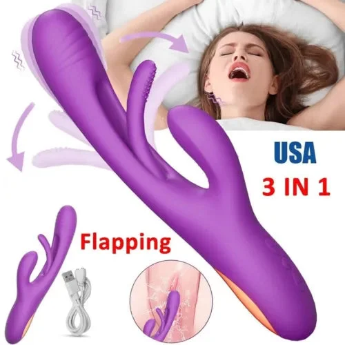 pornhint Pornhint Flapping Rabbit Vibrator Tapping G-Spot Massager Dildo Sex Toys For Women