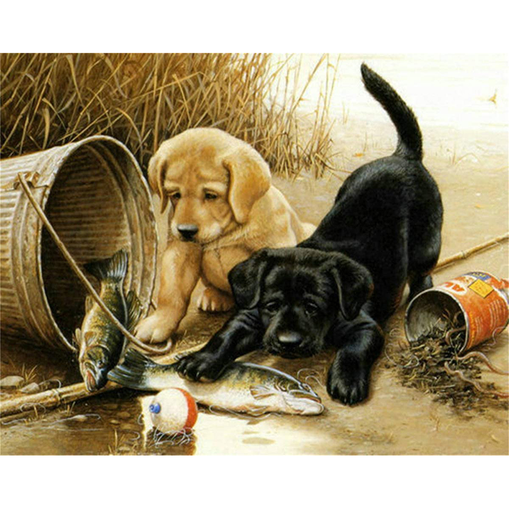 

Dog - Round Drill Diamond Painting - 40*30CM, 501 Original