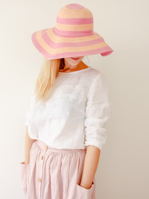 Solid Color Cotton And Linen Top hjn Shicloths