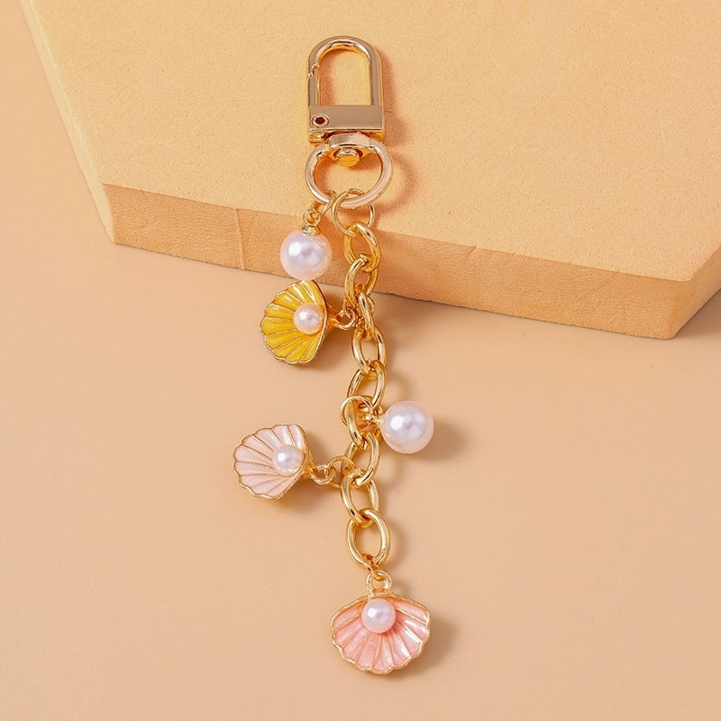 Casual Cute Marine Style Starfish Shell Alloy Inlay Resin Keychain