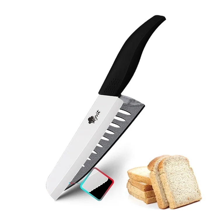 MYVIT Serrated Bread Knife 6-inch Sharp Ceramic Kitchen Knife Rustproof Ceramic Blade Cutter Tool