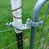 2 Packs Chain Link Fence Gate Hinge 1-5/8in Chain Link Rust Resistant Easy To Install Galvanized Steel Gate Hinge for Farm Garden Backyard
